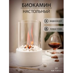 Настольный биокамин Vesta White